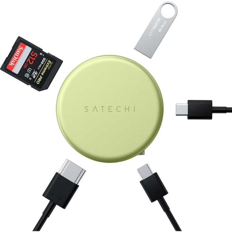 Многопортовый адаптер Satechi OntheGo Зелёный