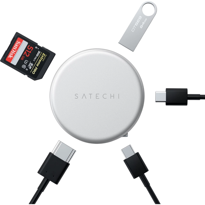 Многопортовый адаптер Satechi OntheGo Серебристый