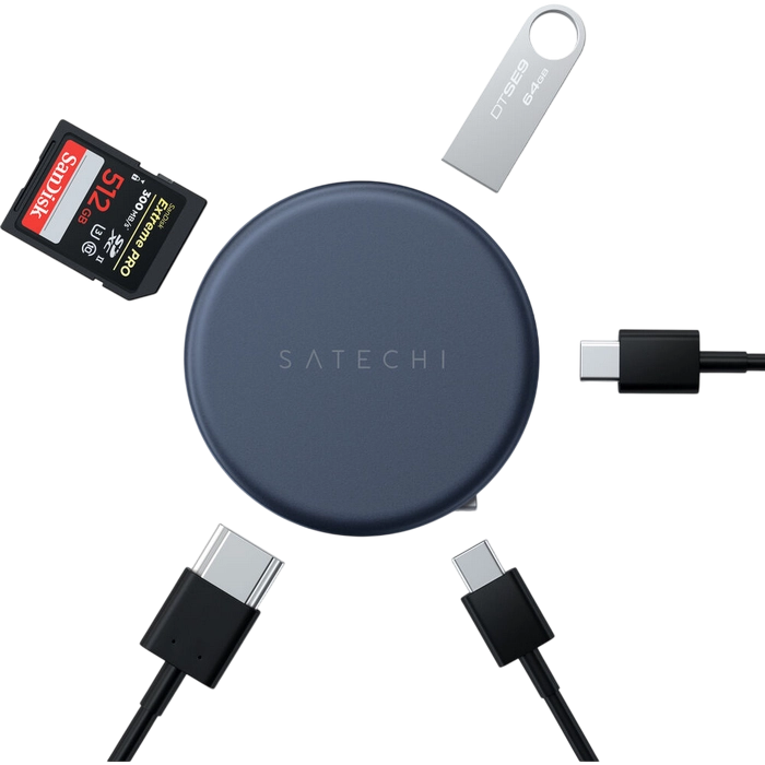 Многопортовый адаптер Satechi OntheGo Синий