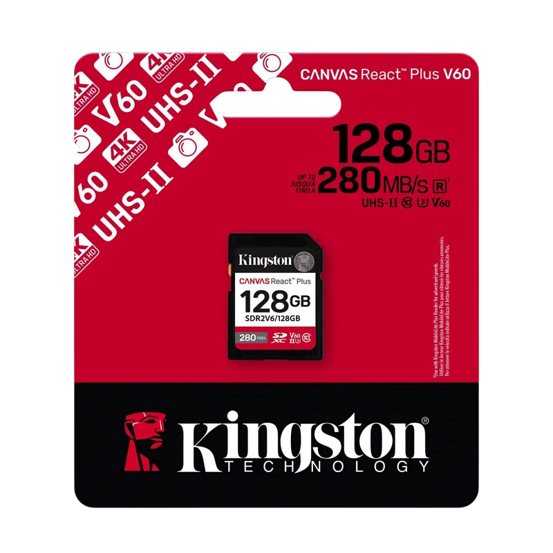Карта памяти Kingston Canvas React Plus 128 ГБ
