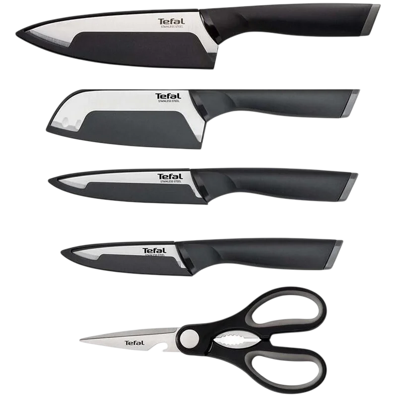 Cumpara  Cuţite de bucătărie - Set de Cuțite Tefal K2215S55 Comfort Negru
Oț..