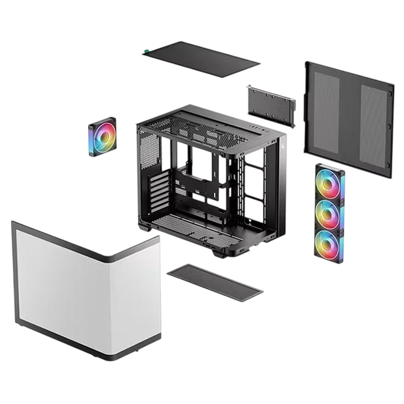 Carcasă PC Deepcool CG530U 4F Midi-Tower Negru
Fără PSU | Plastic,Oțel,Sticlă călită | ARGB