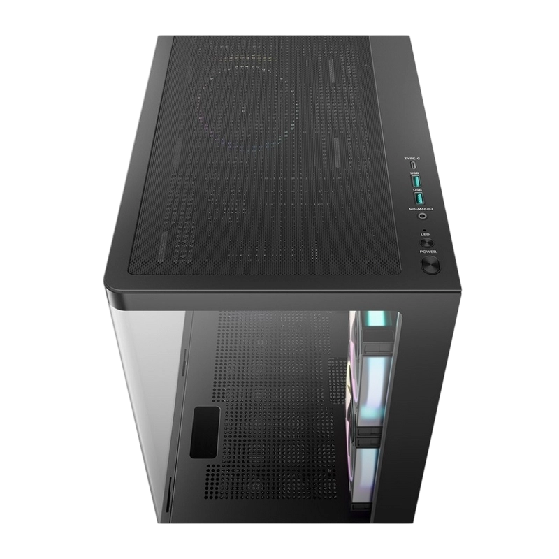 Carcasă PC Deepcool CG380U 3F Micro-ATX Negru
Fără PSU | Plastic,Oțel,Sticlă călită | ARGB