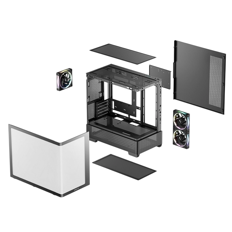 Carcasă PC Deepcool CG380U 3F Micro-ATX Negru
Fără PSU | Plastic,Oțel,Sticlă călită | ARGB