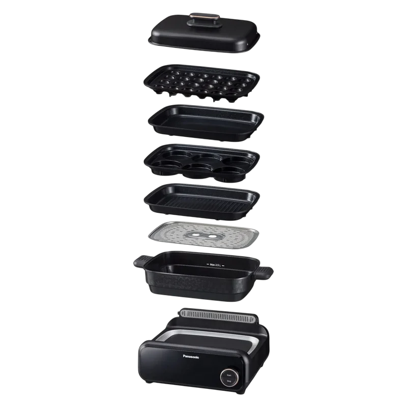 Aparat de gătit multifuncțional Panasonic NF-GM600KXE Negru
1524 W | 2.5 l | Antiaderent
