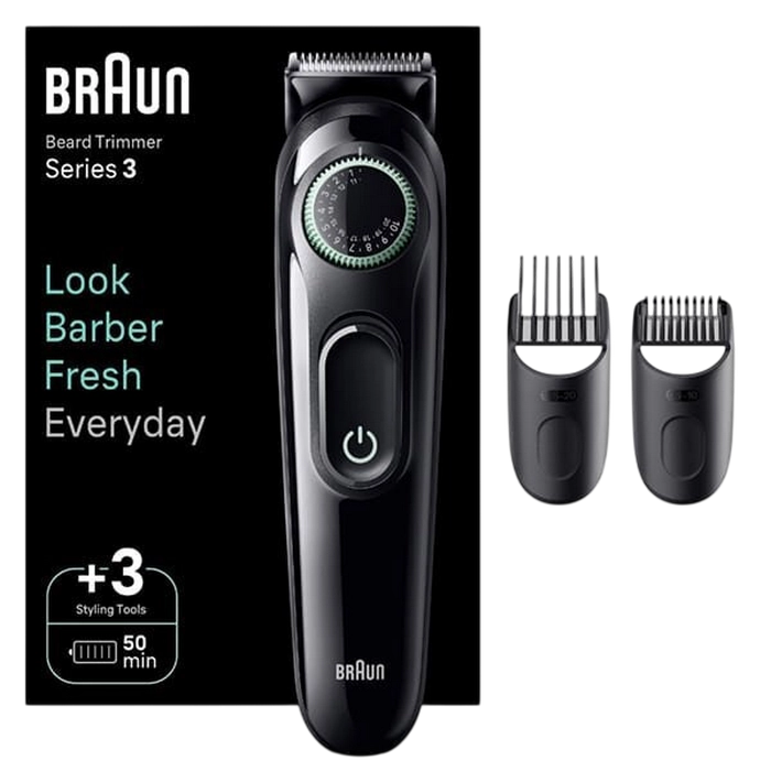 Trimmer pentru bărbați Braun BT3411 Negru
Baterie | 50 min | 0.5 mm | 20 mm