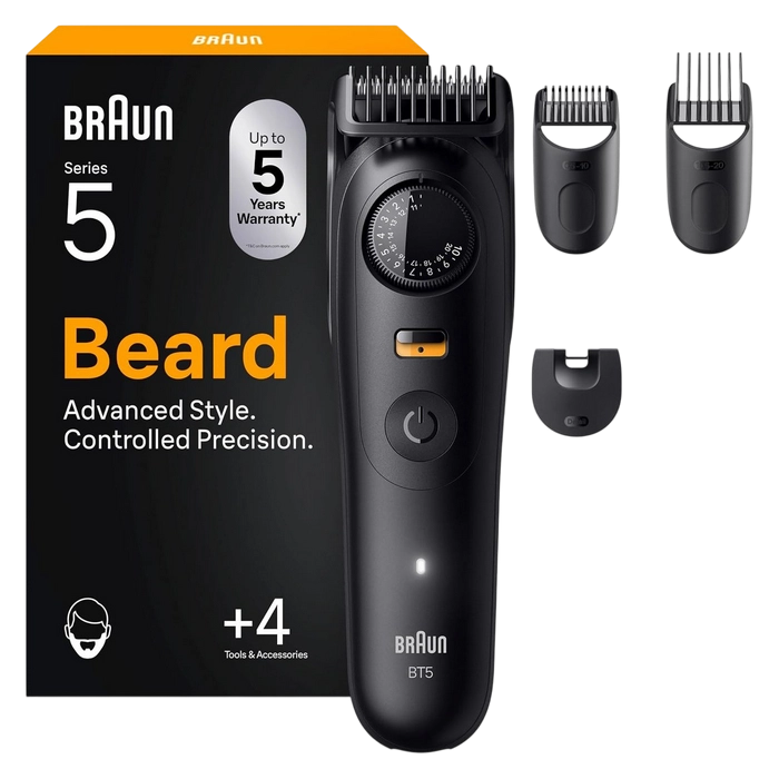 Trimmer pentru bărbați Braun BT5520 Negru
Baterie | 90 min | 0.5 mm | 20 mm