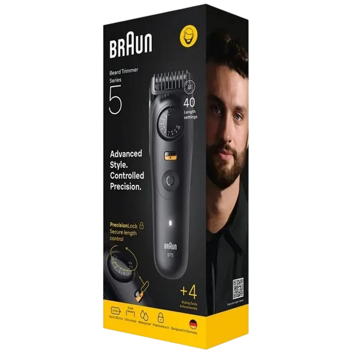 Trimmer pentru bărbați Braun BT5520 Negru
Baterie | 90 min | 0.5 mm | 20 mm