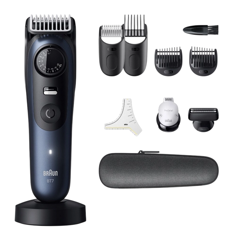 Trimmer pentru bărbați Braun BT7540 Albastru
Baterie | 120 min | 0.5 mm | 20 mm