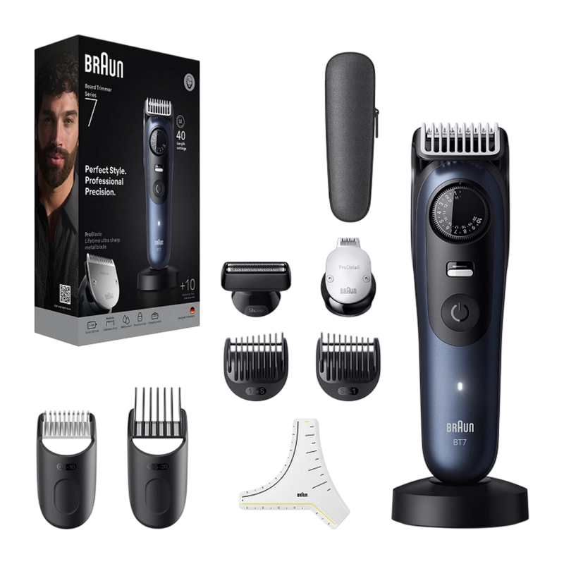 Trimmer pentru bărbați Braun BT7540 Albastru
Baterie | 120 min | 0.5 mm | 20 mm