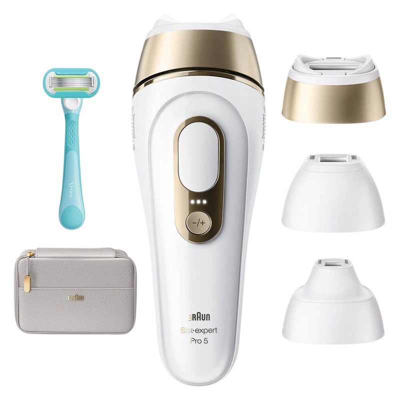 Fotoepilator Braun Silk-expert Pro 5 PL5351 Alb | Auriu
Uscat | Rețea | 275 g