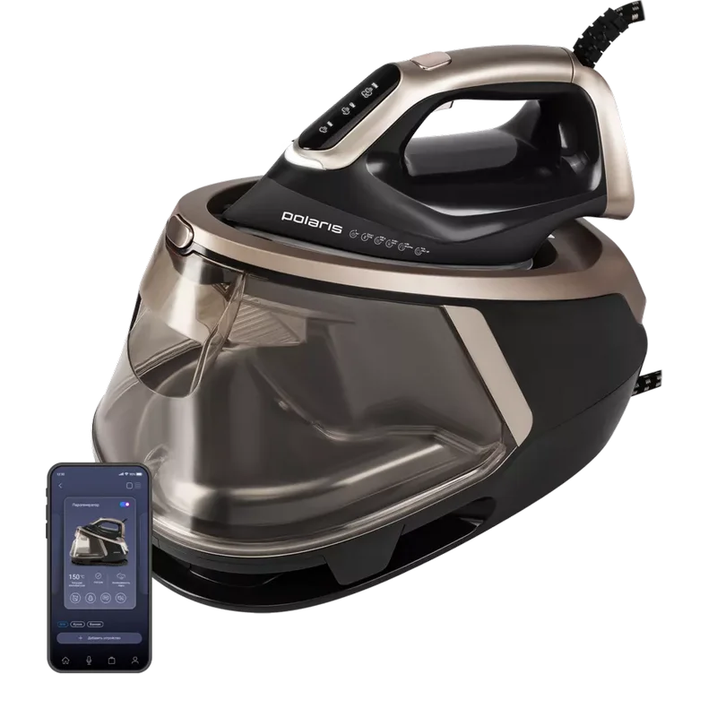 Fier de călcat cu generator de abur Polaris PSS8010K Negru | Auriu
3000 W | 200 g/min | 2000 ml | Ceramică