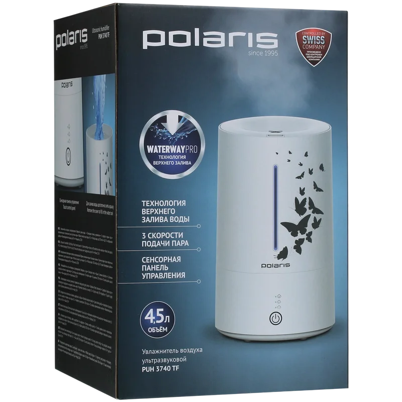 Umidificator de aer Polaris PUH 3740 TF Alb
45 m2 | 350 ml/h | 4.5 l