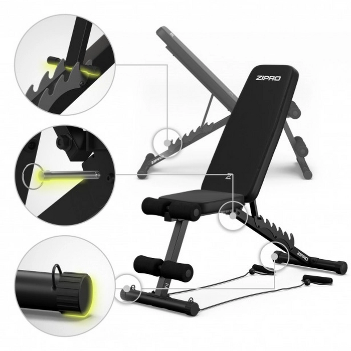 Bancă fitness Zipro Tempo Negru
110 kg