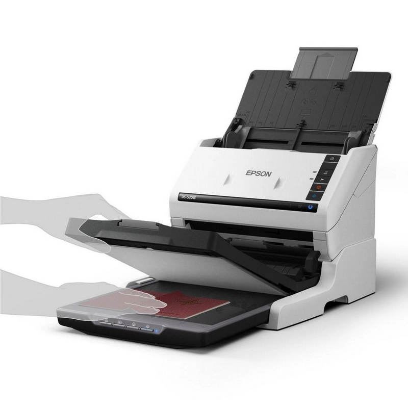 ADF, Дуплекс Epson WorkForce DS-530III A4 Белый