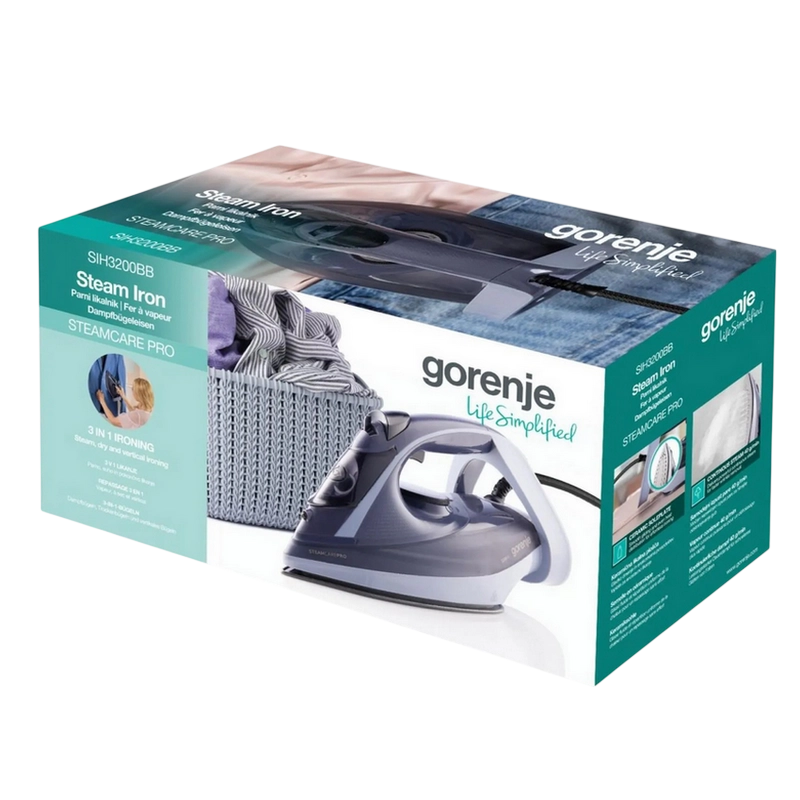 Fier de călcat Gorenje SIH3200BB Violet
3200 W | 40 g/min | 350 ml | Ceramică