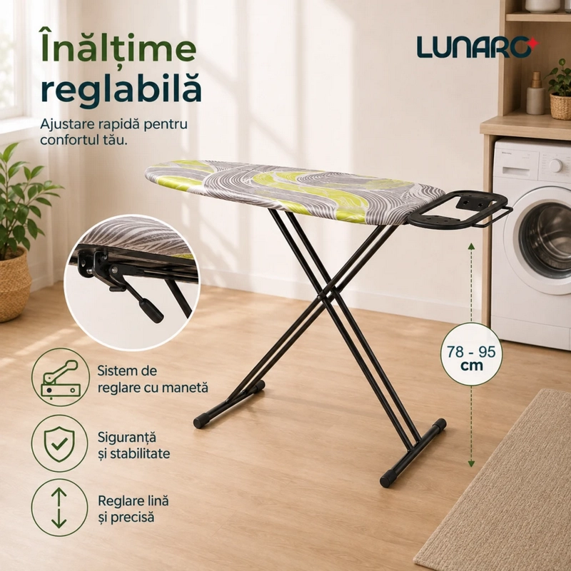Masă De Călcat Lunaro VERA-BK Negru
Metal