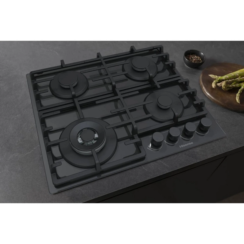 Plită pe gaz Hisense GG663B Negru
8.15 kW | Sticlă călită