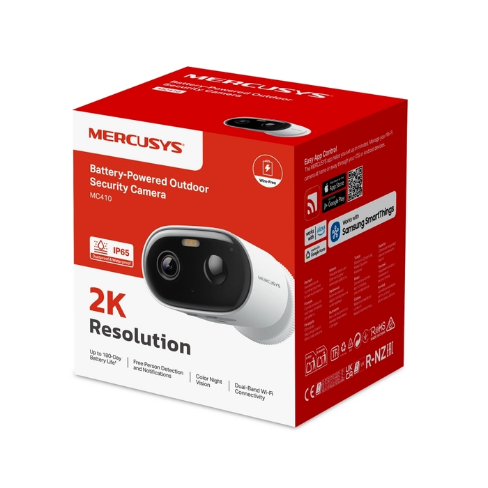 Camera de supraveghere MERCUSYS MC410 Alb
2304x1296 | IP65