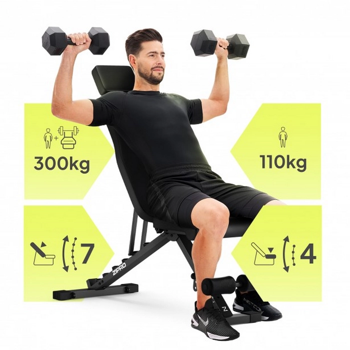 Bancă fitness Zipro Grind Negru
110 kg