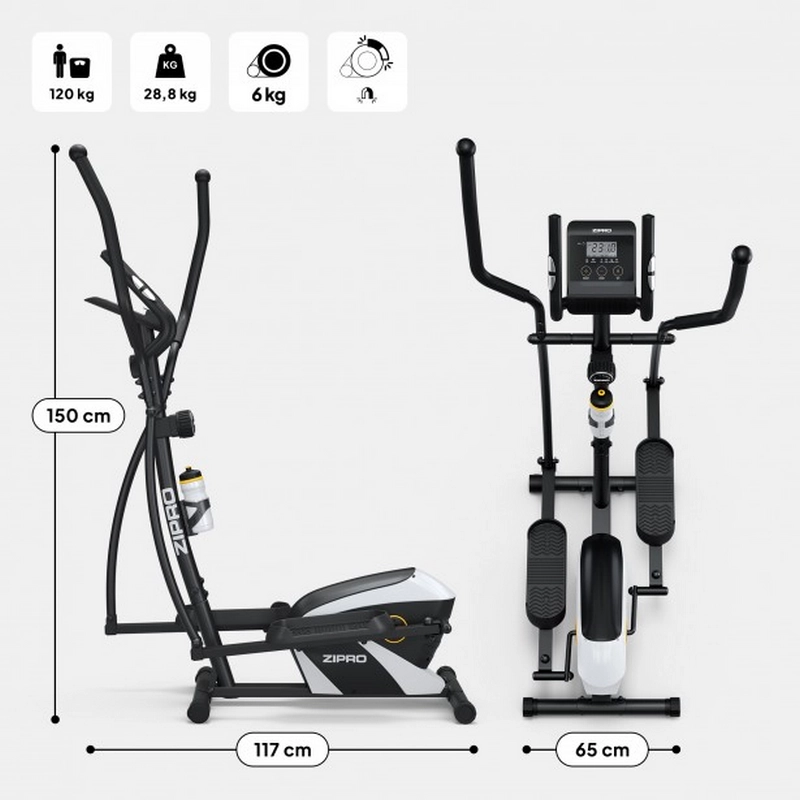 Bicicletă eliptică Zipro Shox RS Negru
120 kg