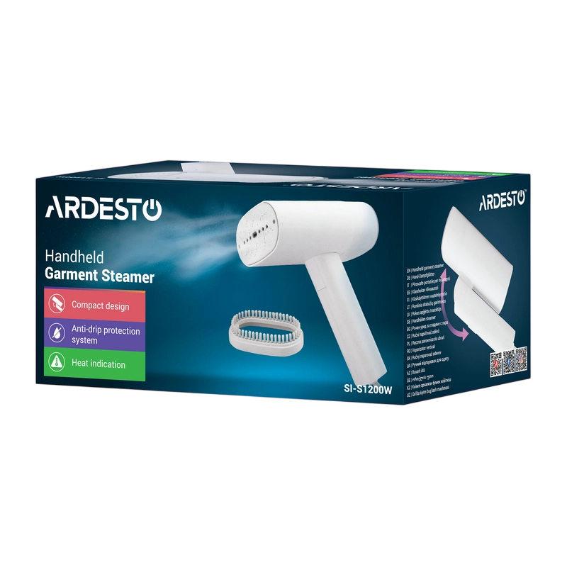 Aparat de călcat vertical cu aburi Ardesto SI-S1200W Alb
1200 W | 120 ml | 22 g/min