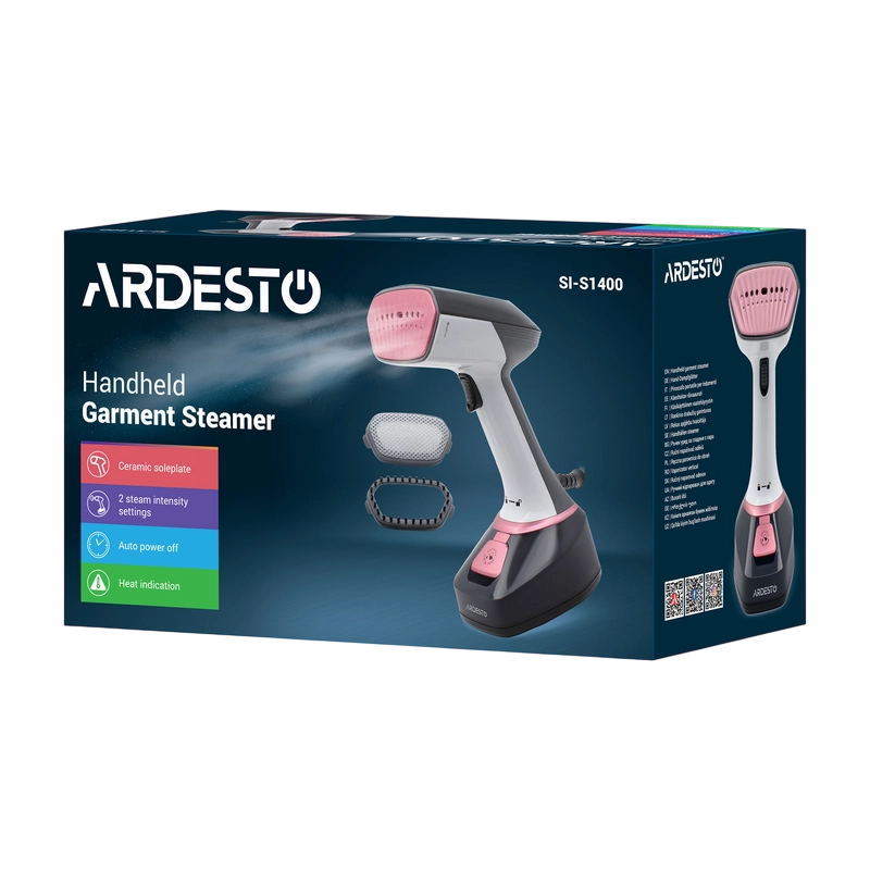 Aparat de călcat vertical cu aburi Ardesto SI-S1400 Negru | Alb
1400 W | 280 ml | 22 g/min