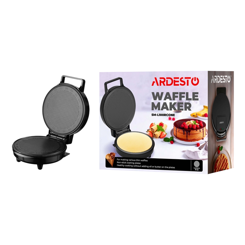 Aparat pentru vafe Ardesto SM-L100RCONE Negru
1200 W | 1 mod
