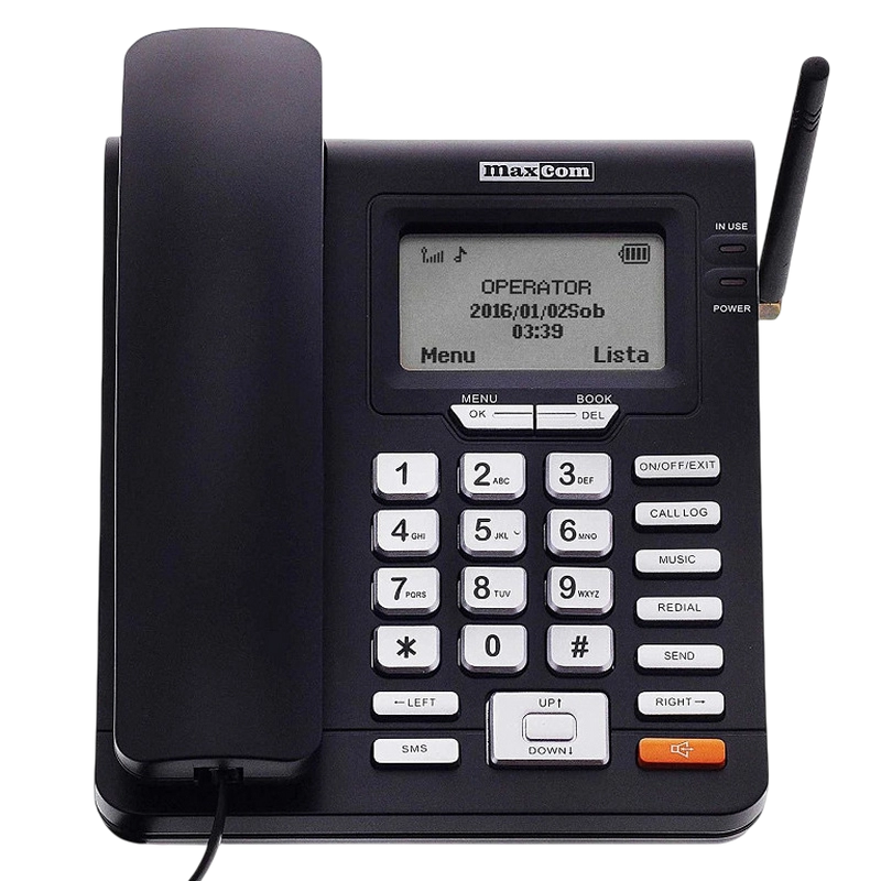Купить  Проводные Телефоны - Проводной телефон MaxCom MM28DHS Черный..