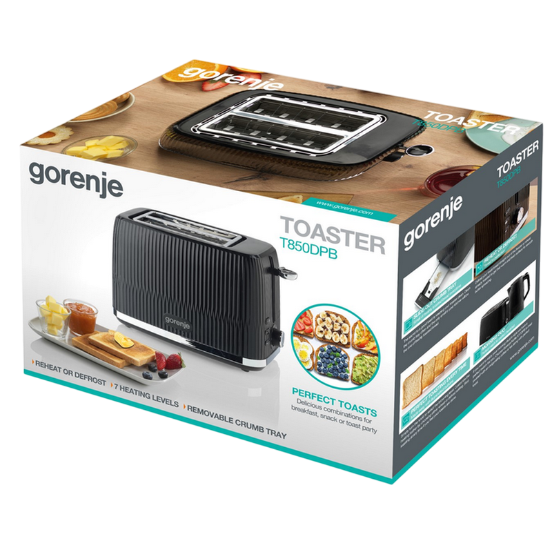 Toaster Gorenje T850DPB Negru
850 W | Plastic