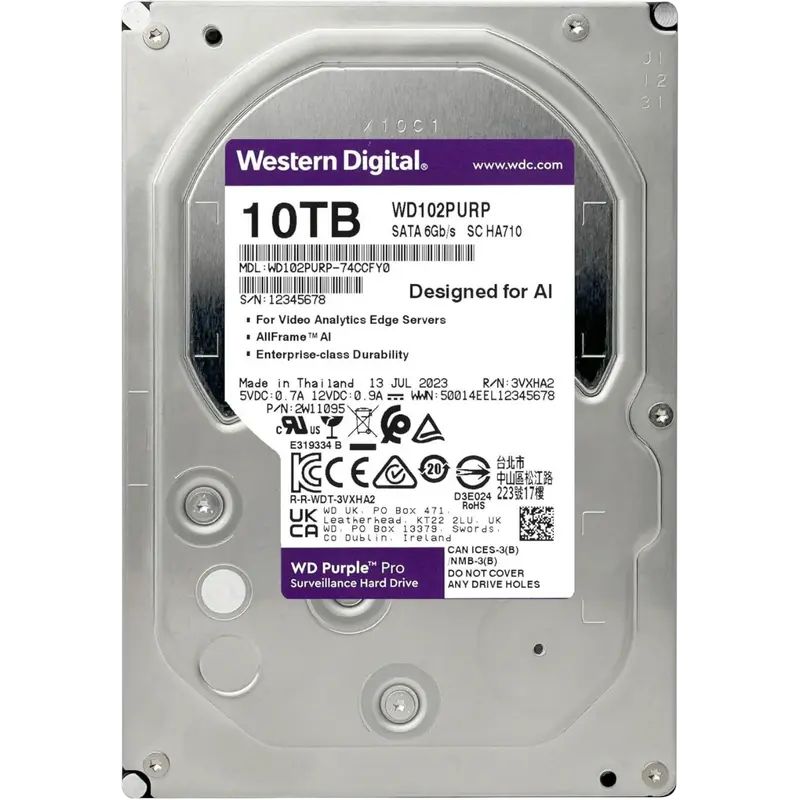 Жесткий диск Western Digital WD Purple Pro 10 ТБ