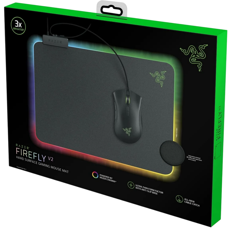 Игровой коврик для мыши Razer Razer Firefly V2 Чёрный