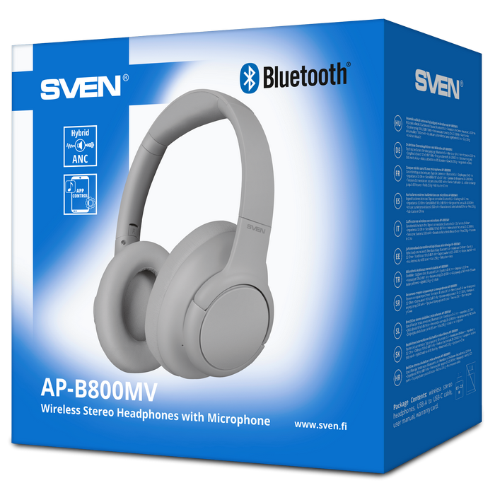 Căști SVEN AP-B800MV Gri
Fără fir | 85 ore | 20 Hz - 20000 Hz