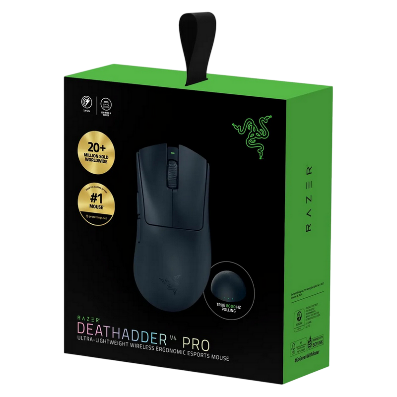 Игровая мышь Razer DeathAdder V4 Pro Проводное / беспроводное Чёрный