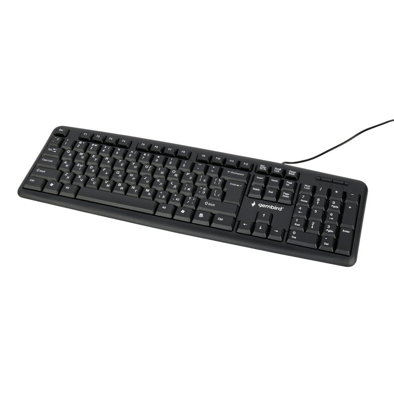 Tastatură Gembird KB-U-103-UA Membrană Negru
Cu fir | Ucraineană,Engleza