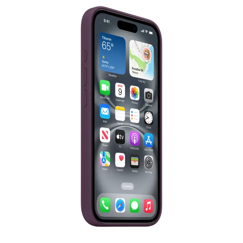 Чехол Apple iPhone 16 Silicone Case MagSafe A3313 слива