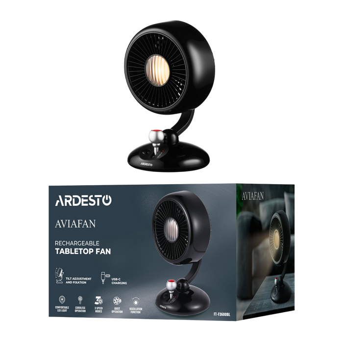 Вентилятор Ardesto FT-F3600BL Осевой Чёрный