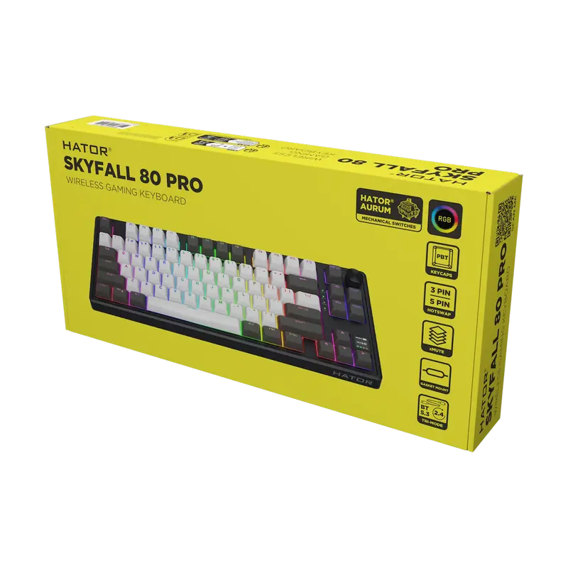 Tastatură HATOR Skyfall 80 Pro Mecanic Negru