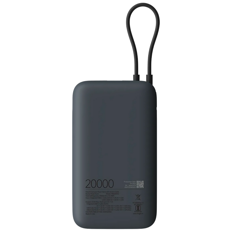 Портативное зарядное устройство Xiaomi BHR9740GL Серый