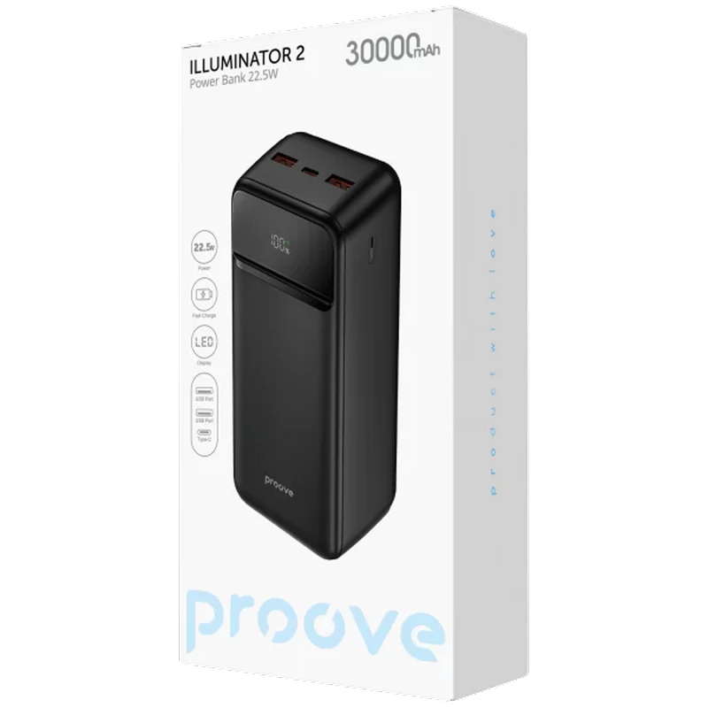 Портативное зарядное устройство Proove Illuminator 2 Черный