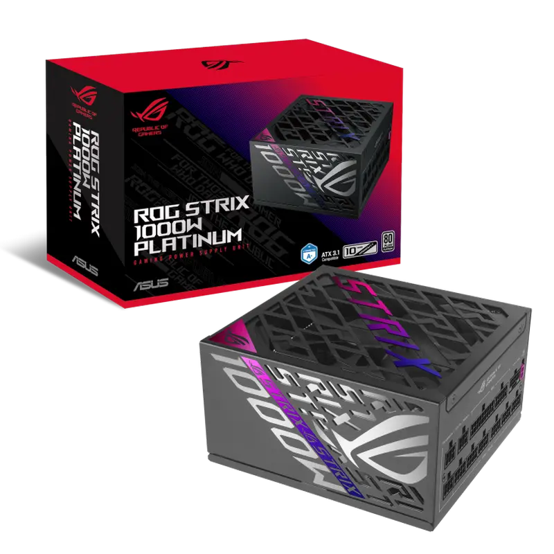 Sursă Alimentare PC ASUS ROG Strix 1000W Platinum ATX Negru