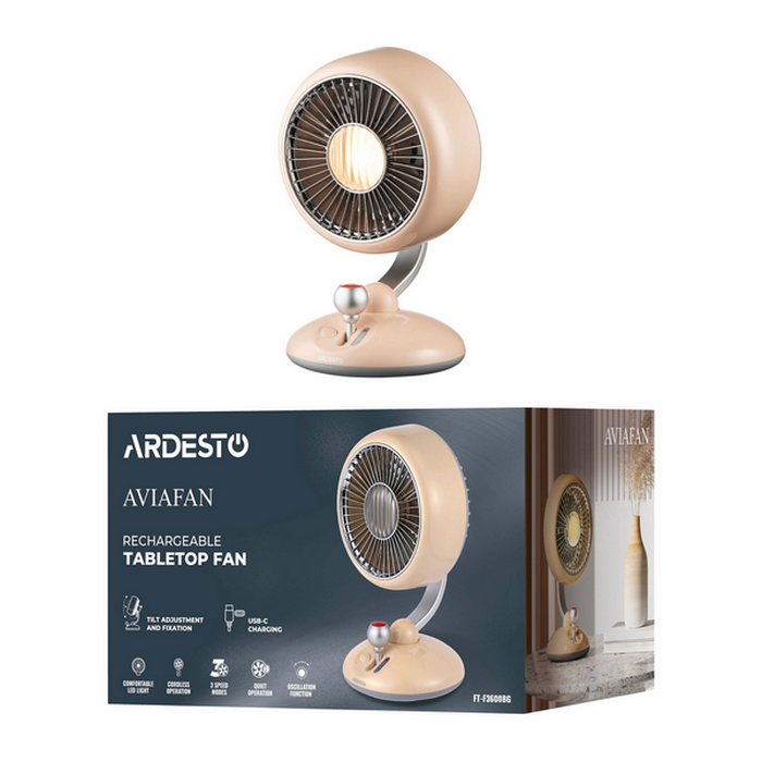 Вентилятор Ardesto FT-F3600BG Осевой Бежевый