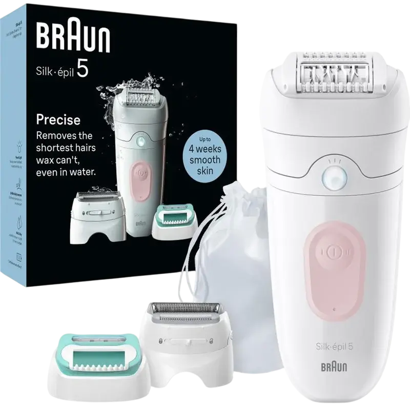 Epilator Braun SE5050 Alb
Uscat,Umed | Baterie | 269 g