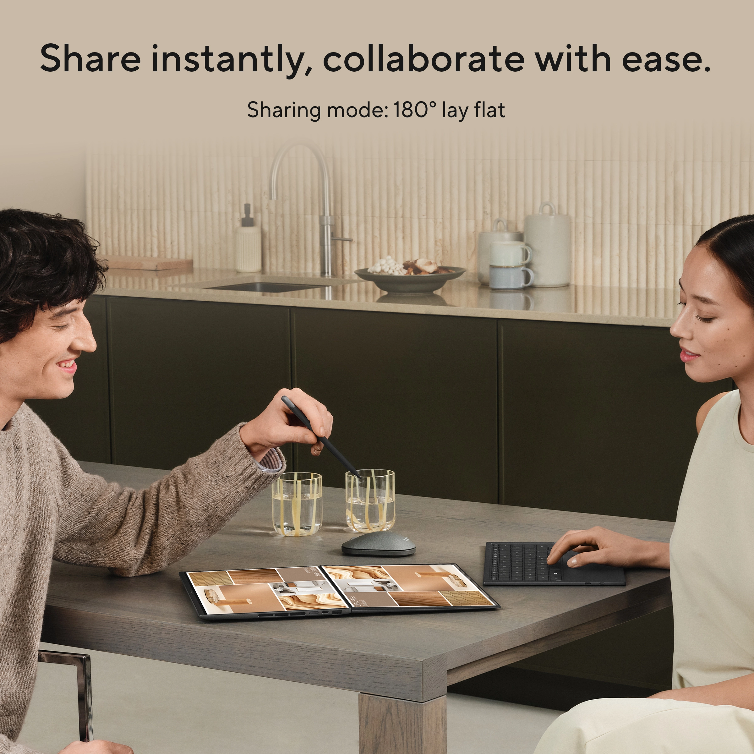 Ноутбук ASUS Zenbook DUO UX8407AA (pen+charger) Moher Gray