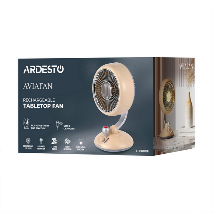 Вентилятор Ardesto FT-F3600BG Осевой Бежевый