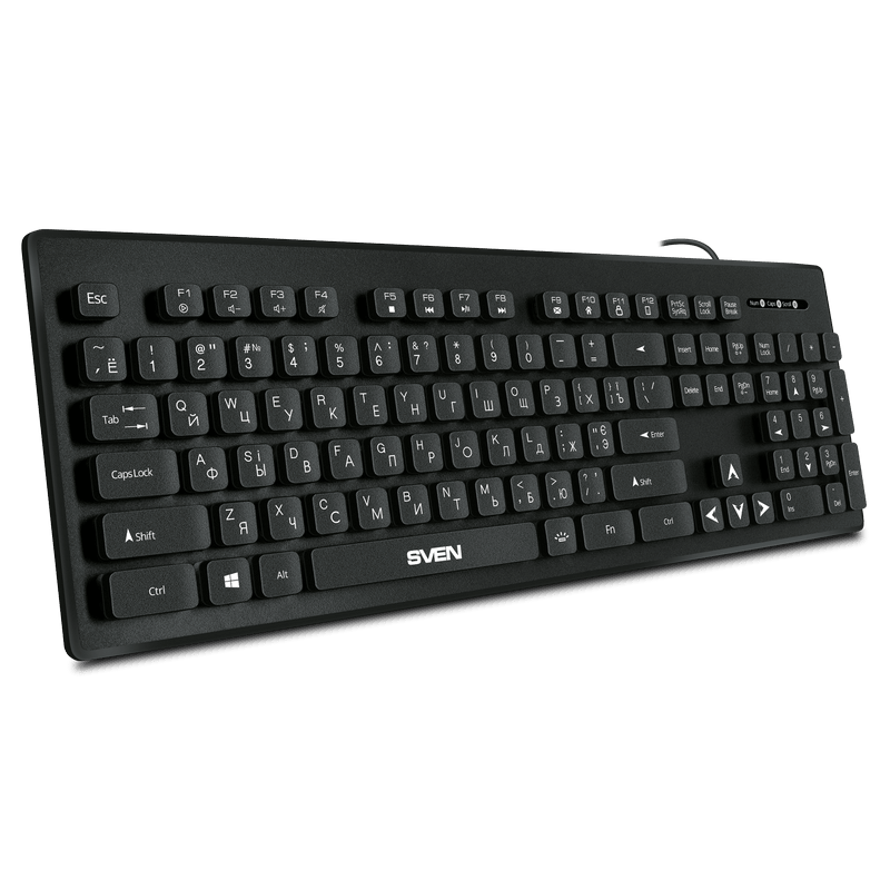 Tastatură SVEN KB-C7500EL Membrană Negru
Cu fir | Engleza,Rusă