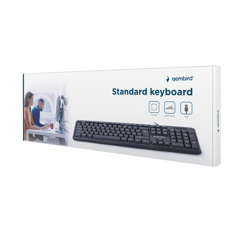 Tastatură Gembird KB-U-103-UA Membrană Negru
Cu fir | Ucraineană,Engleza