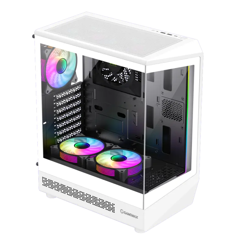 Carcasă PC Gamemax VISTA CPC AW Midi-Tower Alb