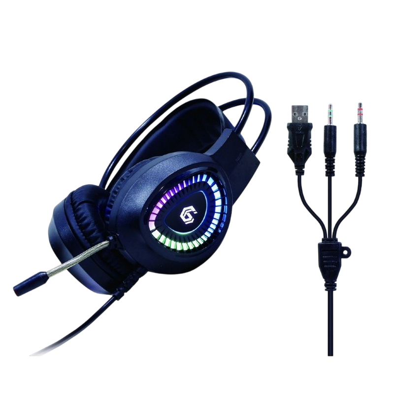 Set Tastatură + Mouse + Mouse Pad + Căști Gembird GGS-UMGL4-01 Membrană Negru