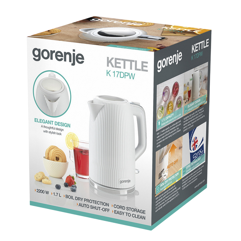 Электрочайник Gorenje K17DPW Белый